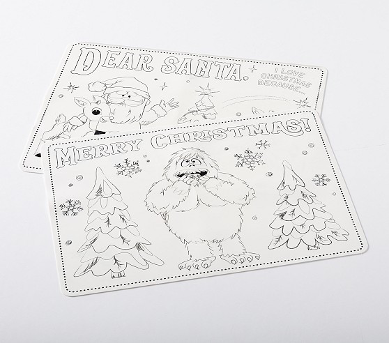 Rudolph® Silicone Coloring Place Mats, Set of 2 | Pottery Barn Kids