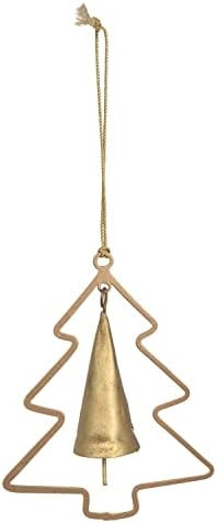 Creative Co-Op 5" Metal Tree Ornament with Bell | Amazon (US)