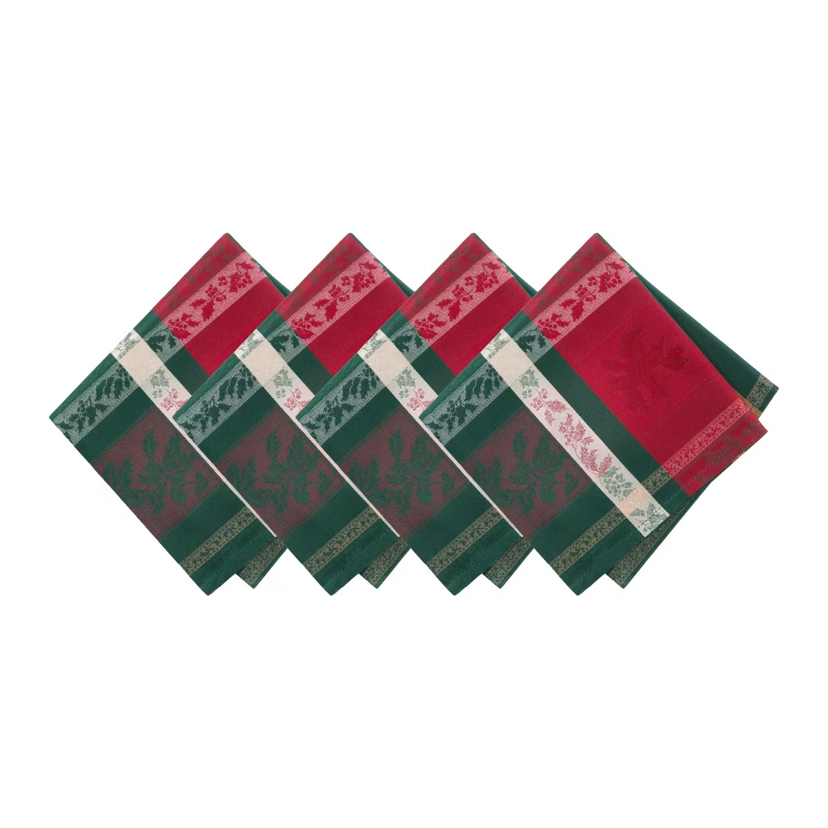 Merry and Festive Jacquard Napkins, Set of 4 - Multicolor - 17x17 - Elrene Home Fashions | Target