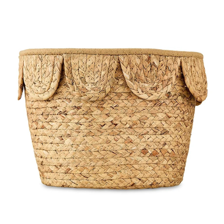 Parent's Choice Scallop Nursery Basket Made of Natural Water Hyacinth | Walmart (US)