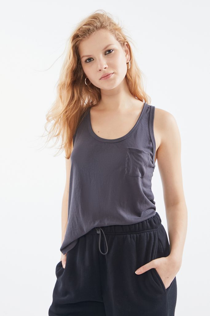 Project Social T Cupro Pocket Tank Top | Urban Outfitters (US and RoW)