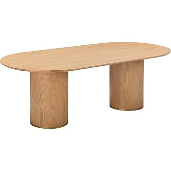 Tov Furniture Brandy Natural Ash Wood Oval Dining Table | Amazon (US)