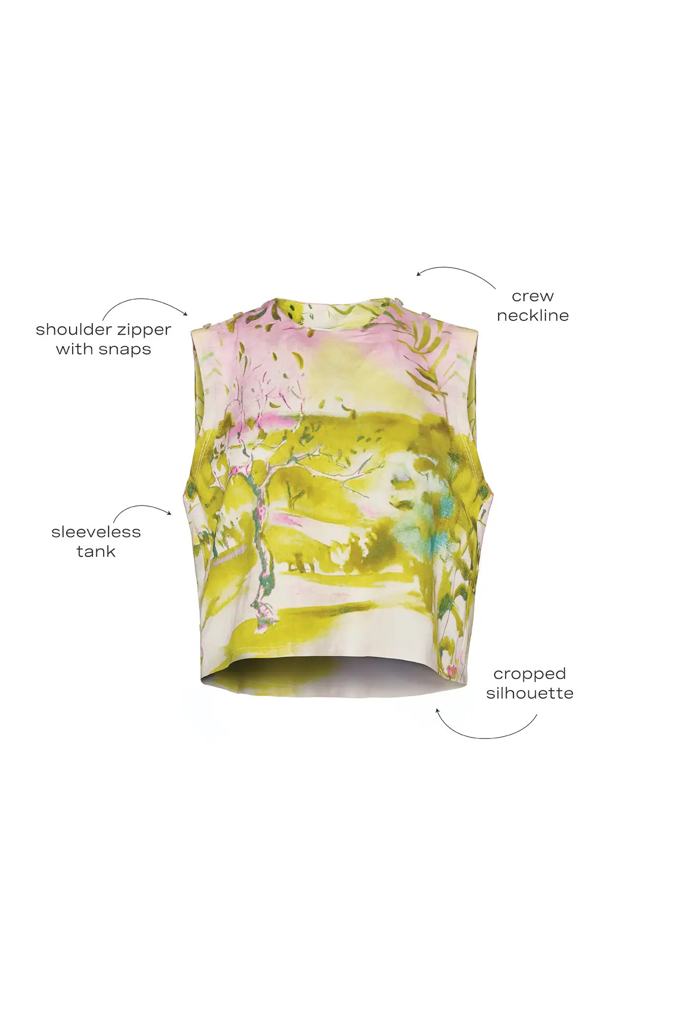 Manning Top | Cropped Printed Top | Hunter Bell | Hunter Bell