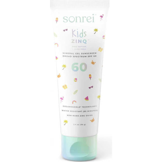 Sonrei Skin | Kids Zinq SPF 60 Mineral Gel Sunscreen, (Size 3 oz) | Maisonette | Maisonette