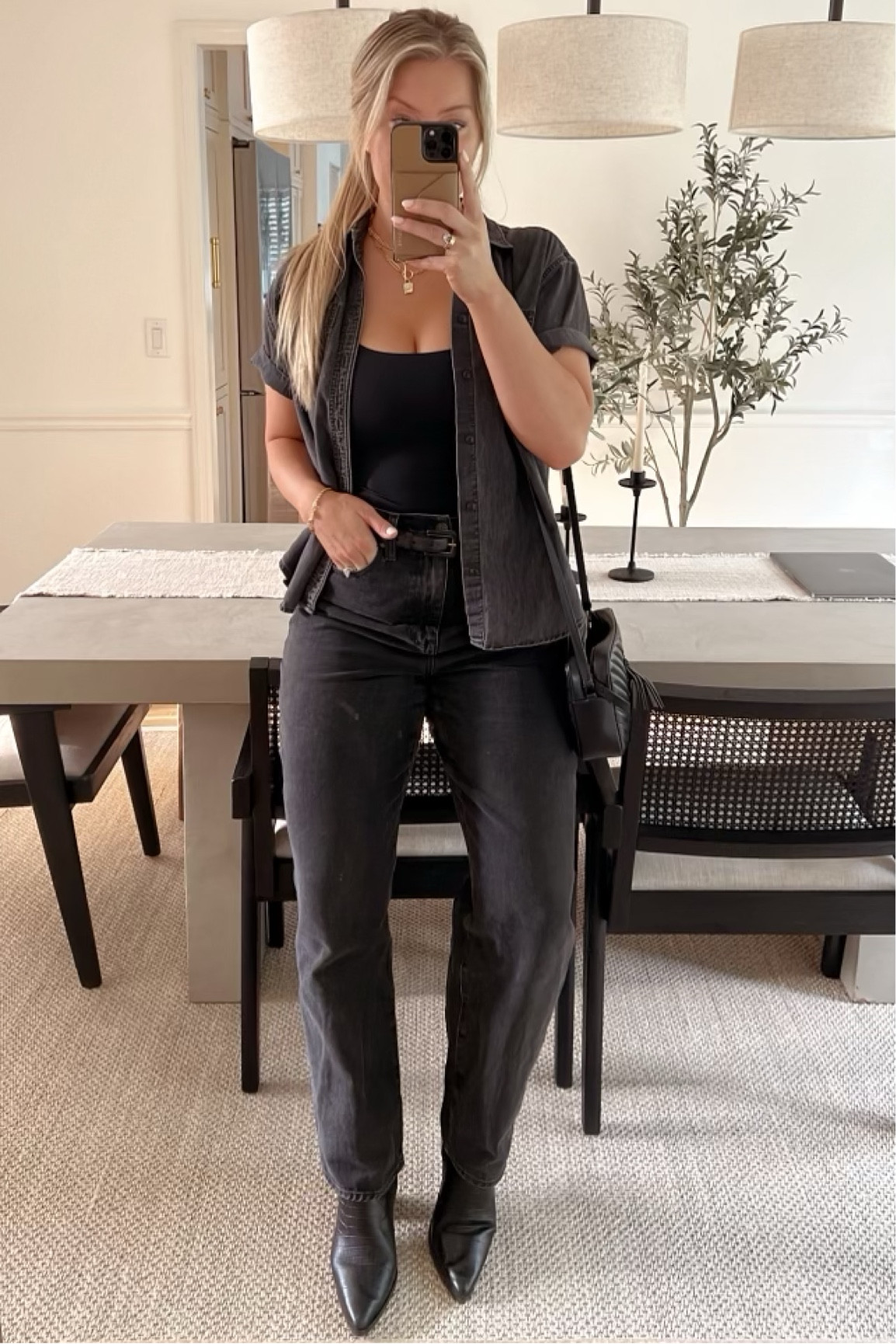 Chic OOTD in all black 

Code MANDIE20 for 20% off my jewelry worn here! 

#LTKshoecrush #LTKsalealert #LTKstyletip