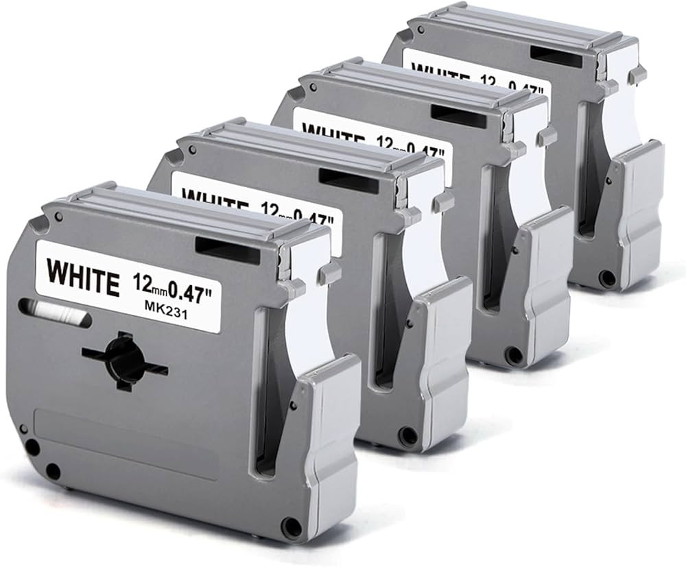 Labelife M-K231 Label Tape Replace for Brother P Touch M Tape M-K231S M231 MK231 M-231 12mm 0.47 ... | Amazon (US)