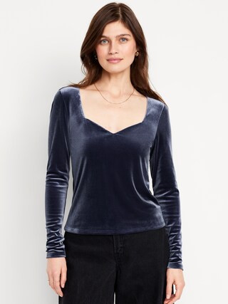Fitted Velvet Top | Old Navy (US)
