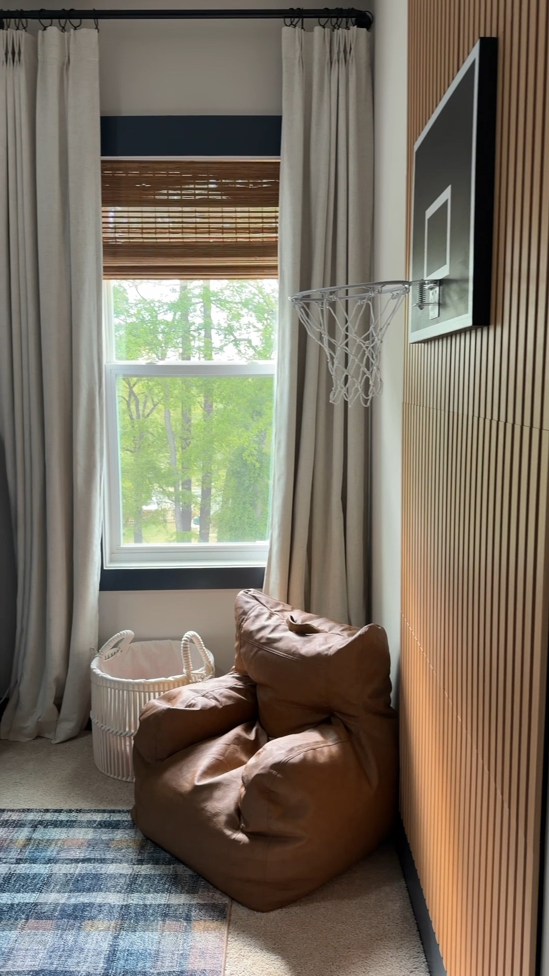 Boys bedroom, boy accent wall, indoor basketball hoop, wall basketball goal, boys room design, accent wall, slat wall, slat panel, Amazon slat wall 

#LTKmomlife #LTKHome