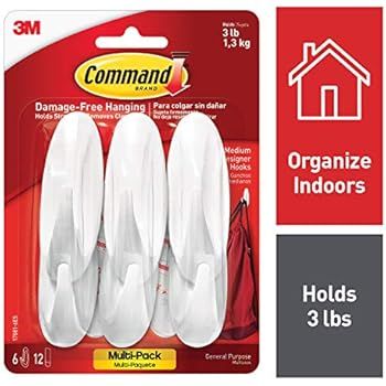 Command Designer Hooks, Medium, White, 6-Hooks (17081-6ES) | Amazon (US)