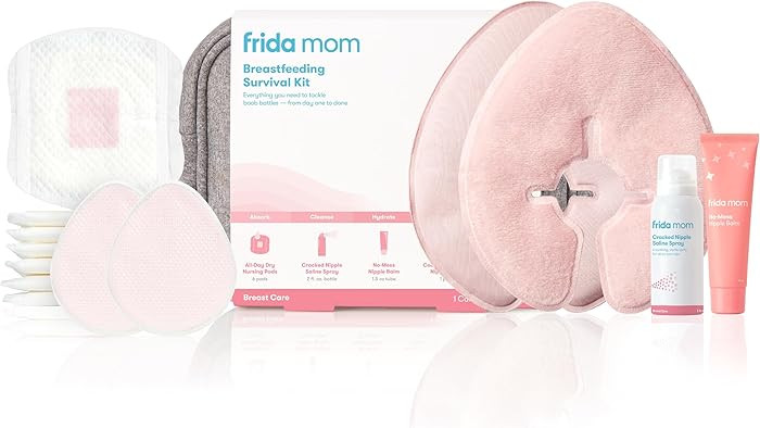 Frida Mom Breastfeeding Survival Kit for Nursing Moms, Reusable Hot+Cold Breast Relief Packs, Hyd... | Amazon (US)