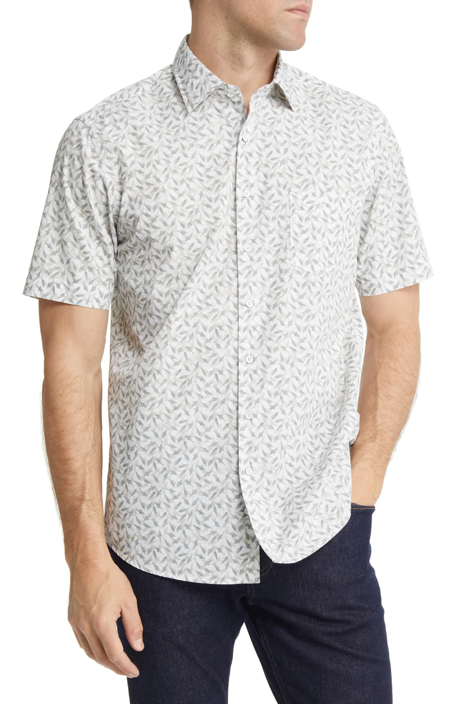 Rodd & Gunn Acacia Bay Fish Print Short Sleeve Button-Up Shirt | Nordstromrack | Nordstrom Rack