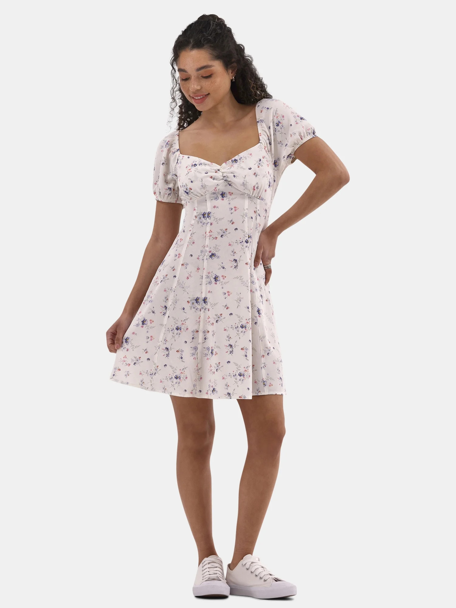 No Boundaries Woven Midi Dress, Women’s | Walmart (US)