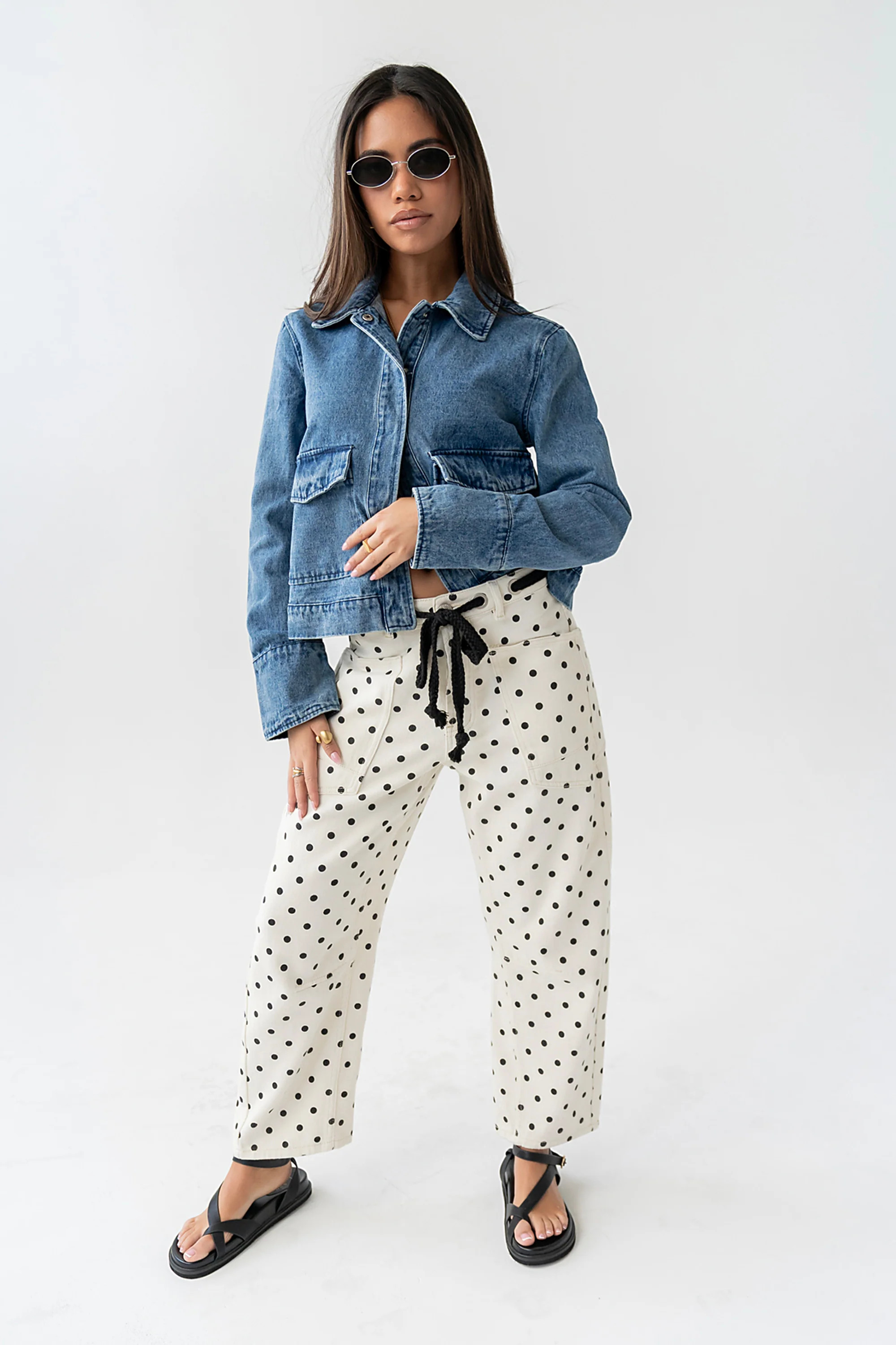 Priya Polka Dot Barrel Jeans | Böhme US