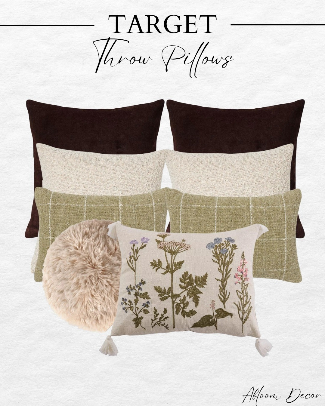 This throw pillow collection is full of texture, with faux fur, velvet, boucle, and woven fabrics.

#LTKxTarget #LTKhome