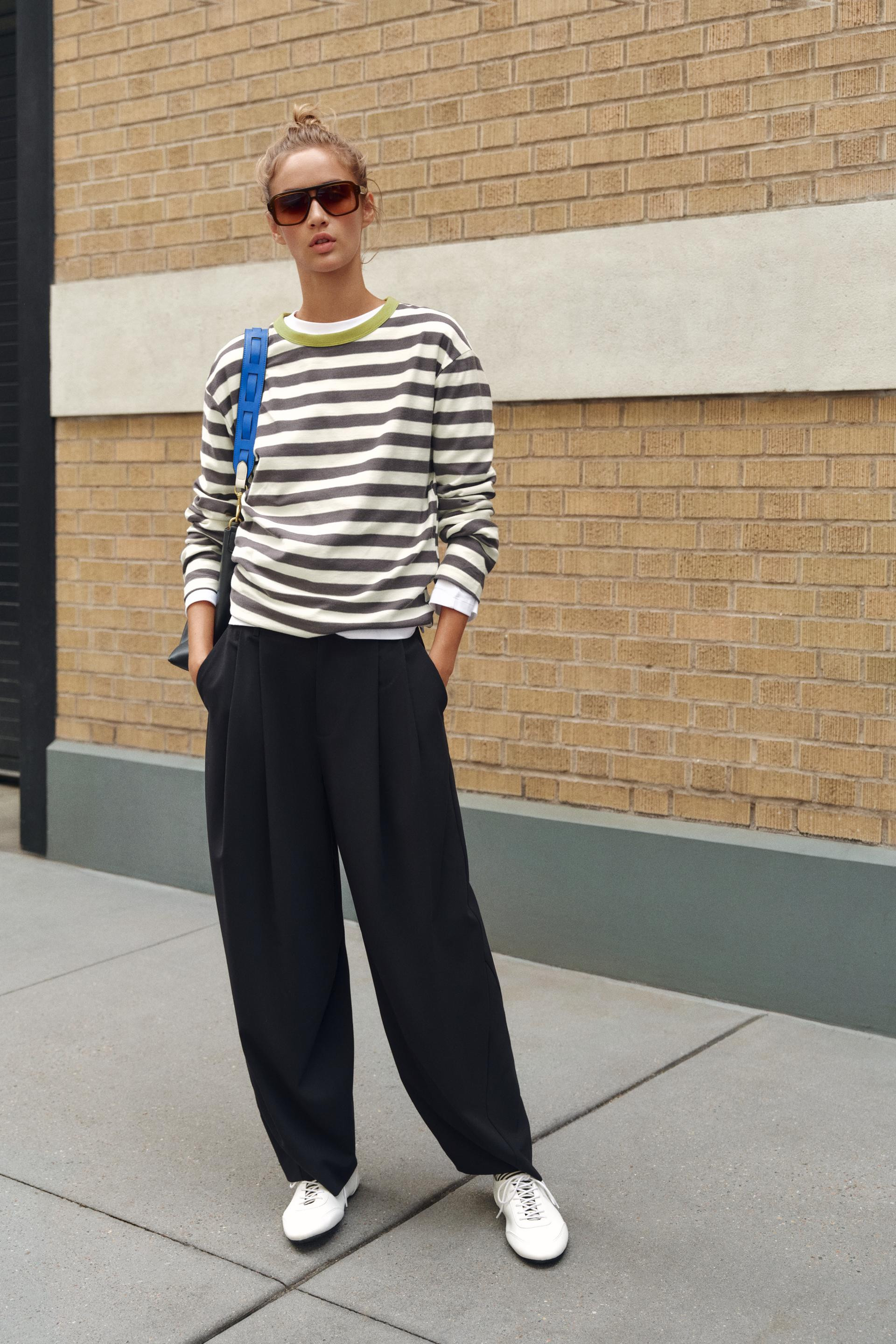 STRIPED CREW NECK T-SHIRT | Zara US