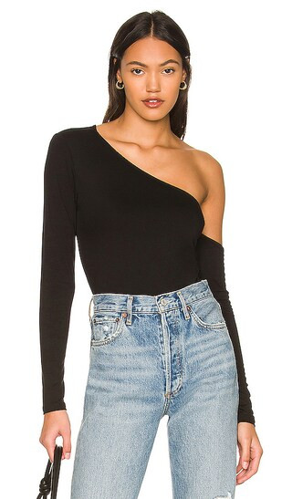 Hattie Long Sleeve Off On shoulder Top in Black | Revolve Clothing (Global)