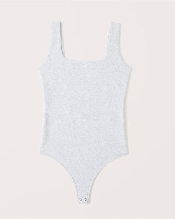 Cotton-Blend Seamless Fabric Tank Bodysuit | Abercrombie & Fitch (US)