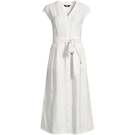 Women's Linen Midi Dress | Lands' End (US)