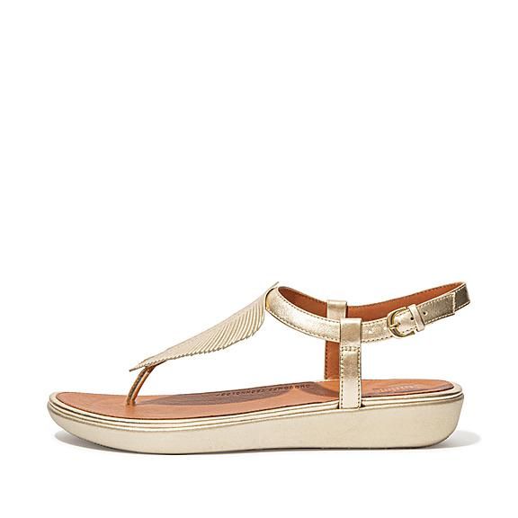 Feather Metallic-Leather Back-Strap Sandals | FitFlop (US)