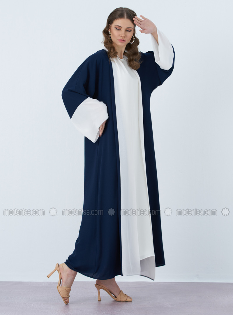 Navy Blue - Crepe - Abaya | Modanisa (US)