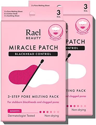 Rael Miracle Patch Melting Pack - Blackhead Control, 3 Steps Kit, Pore Melting and Soothing Sheets f | Amazon (US)