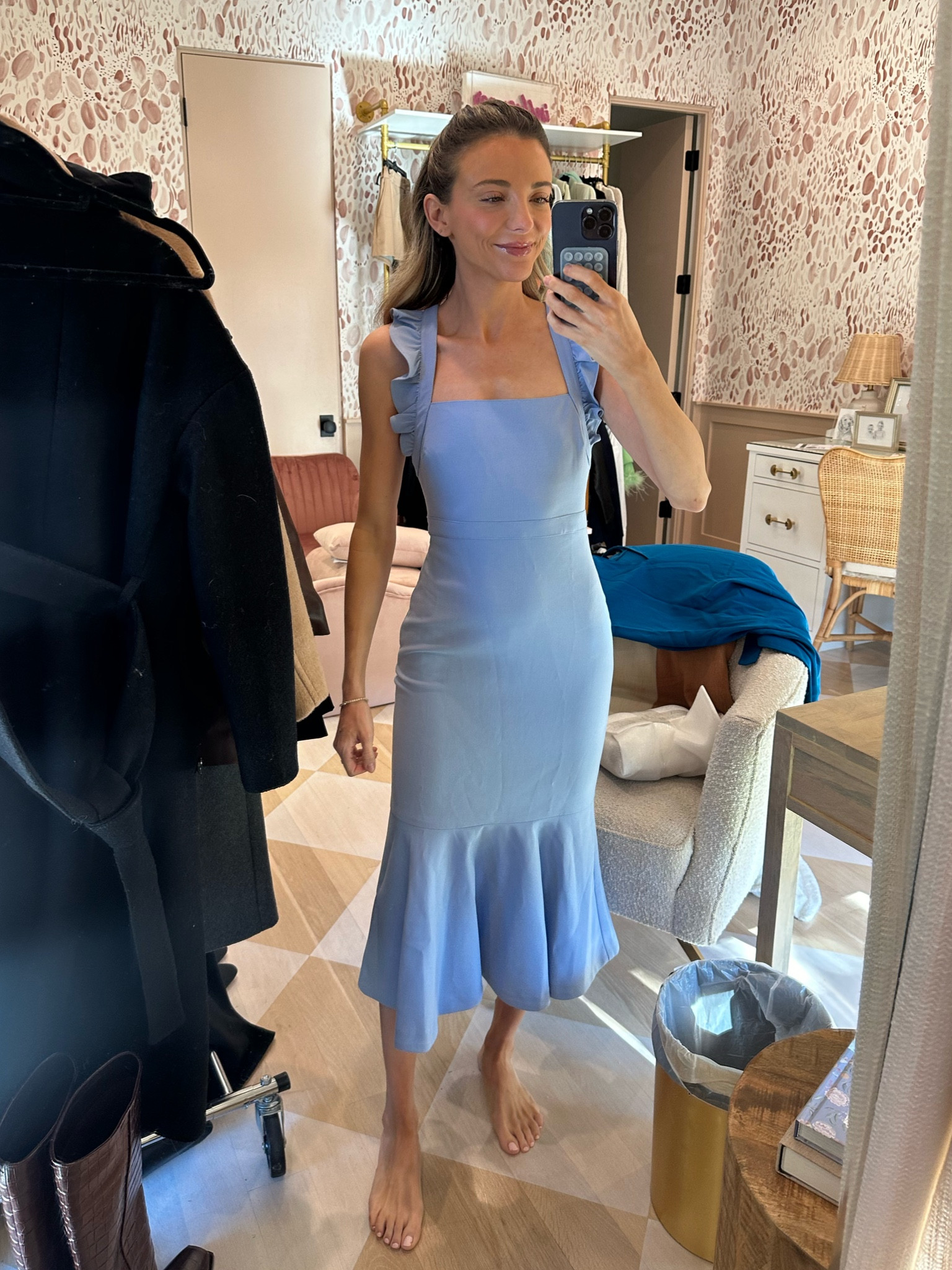 knee length dresses for ladies Hara Resort Halter Mini Dress- Multi Medium
