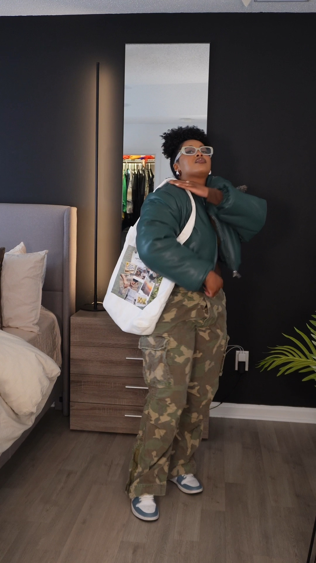 Let’s style my vision board bag, one last time! I styled this wearing my favorite camo cargoes and a new jacket I’m renting from Nuuly. 

#LTKmidsize #LTKstyletip