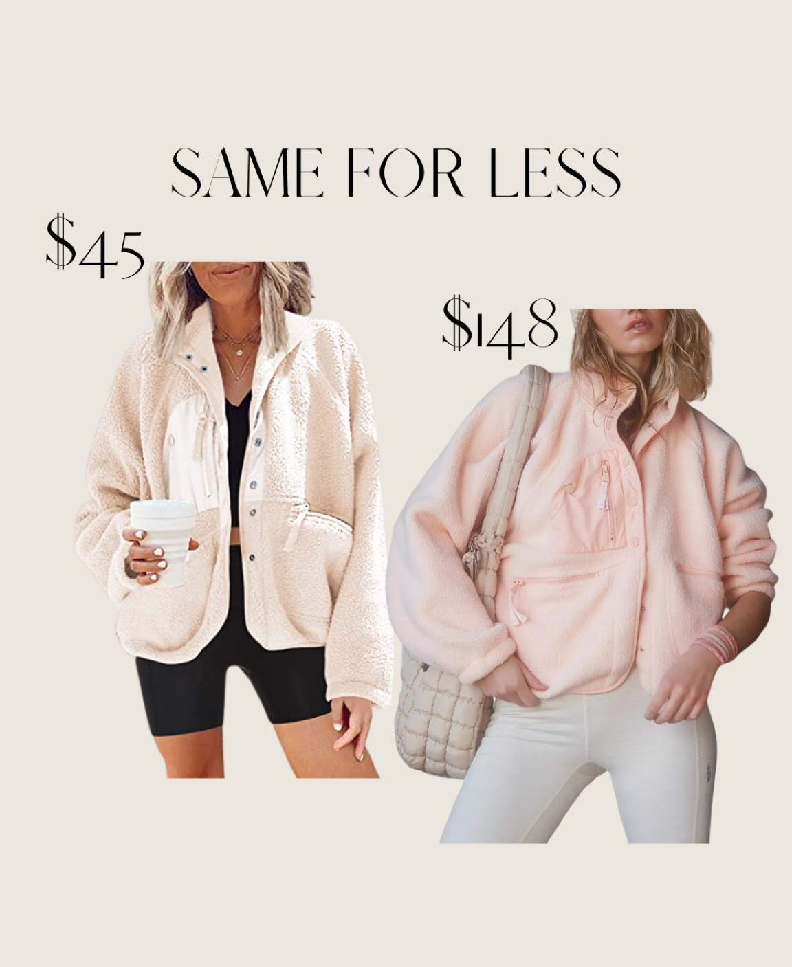 same look for less 

jacket, winter clothes, shepra, button, free people, dupe, fp dupe, same vibe for less, steal, splurge

#LTKFind #LTKsalealert #LTKunder50