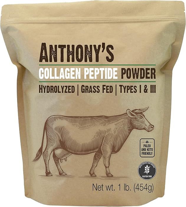 Anthony's Collagen Peptide Powder, 1 lb, Pure Hydrolyzed, Gluten Free, Keto and Paleo Friendly, G... | Amazon (US)