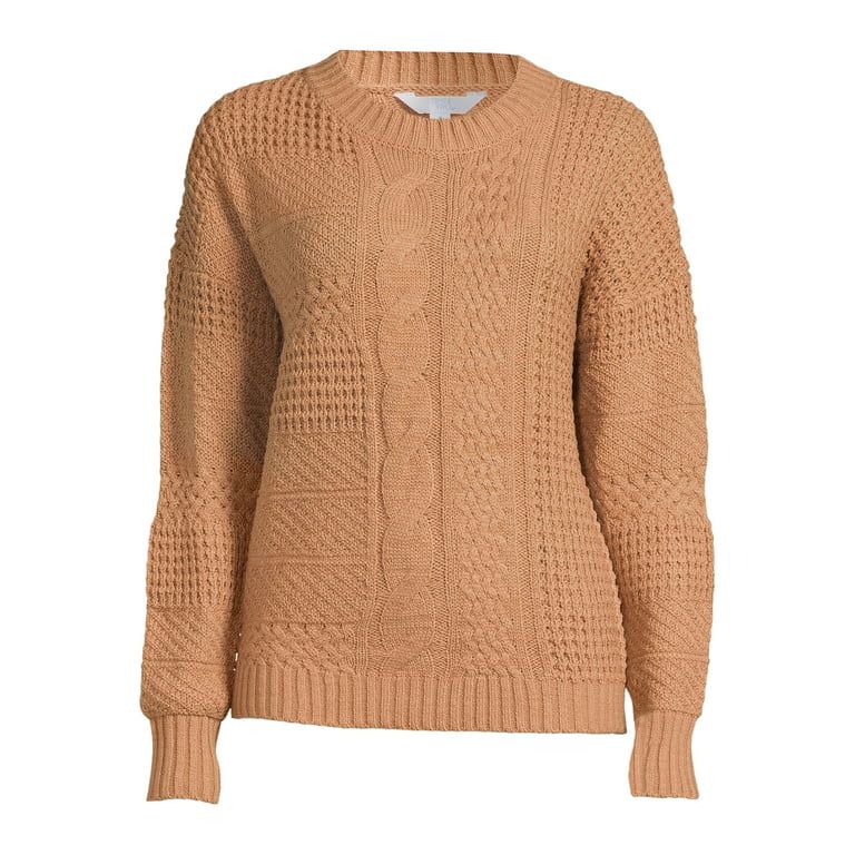 Time and Tru Women's Mixed Stitch Sweater | Walmart (US)