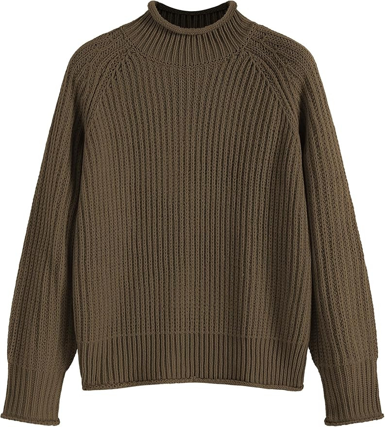 ZAFUL Turtleneck Sweater for Women Fall Sweaters Long Sleeves Knit Sweater Pullover Chunky Sweate... | Amazon (US)