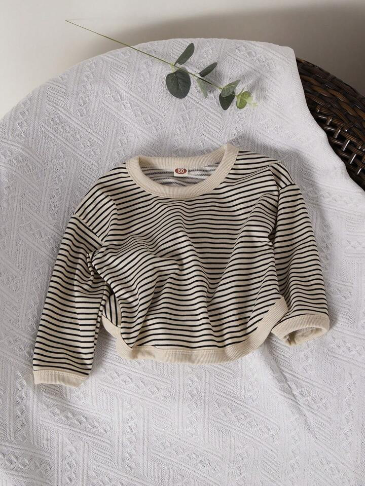 Baby Girl Striped Print Sweatshirt | SHEIN