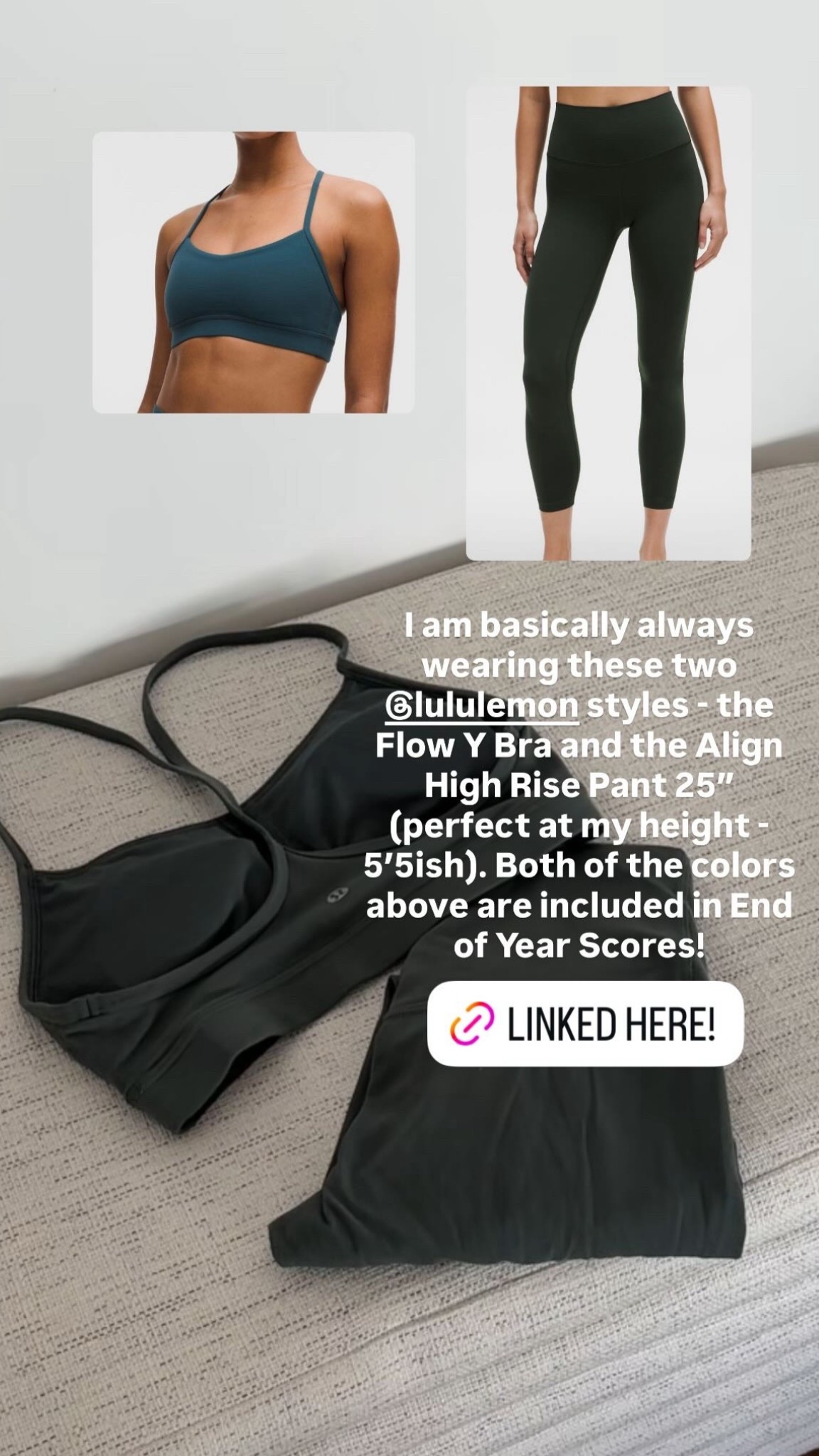 I swear these are both my daily gym uniform from @lululemon & they’re both included in End of Year Scores! #ad #lululemoncreator