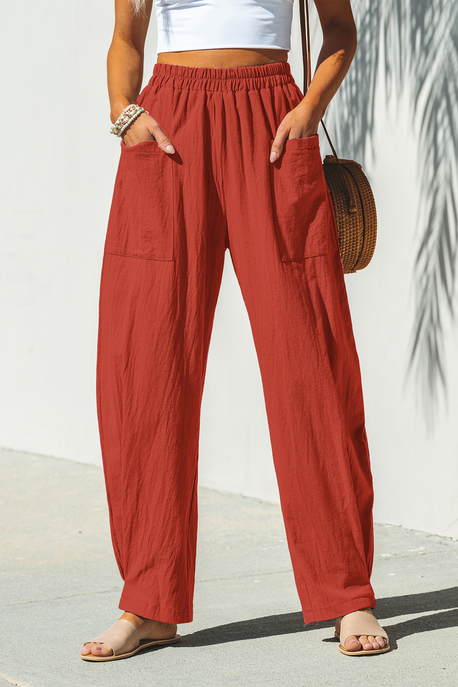 Rosy Haze Red Pants | Cupshe US
