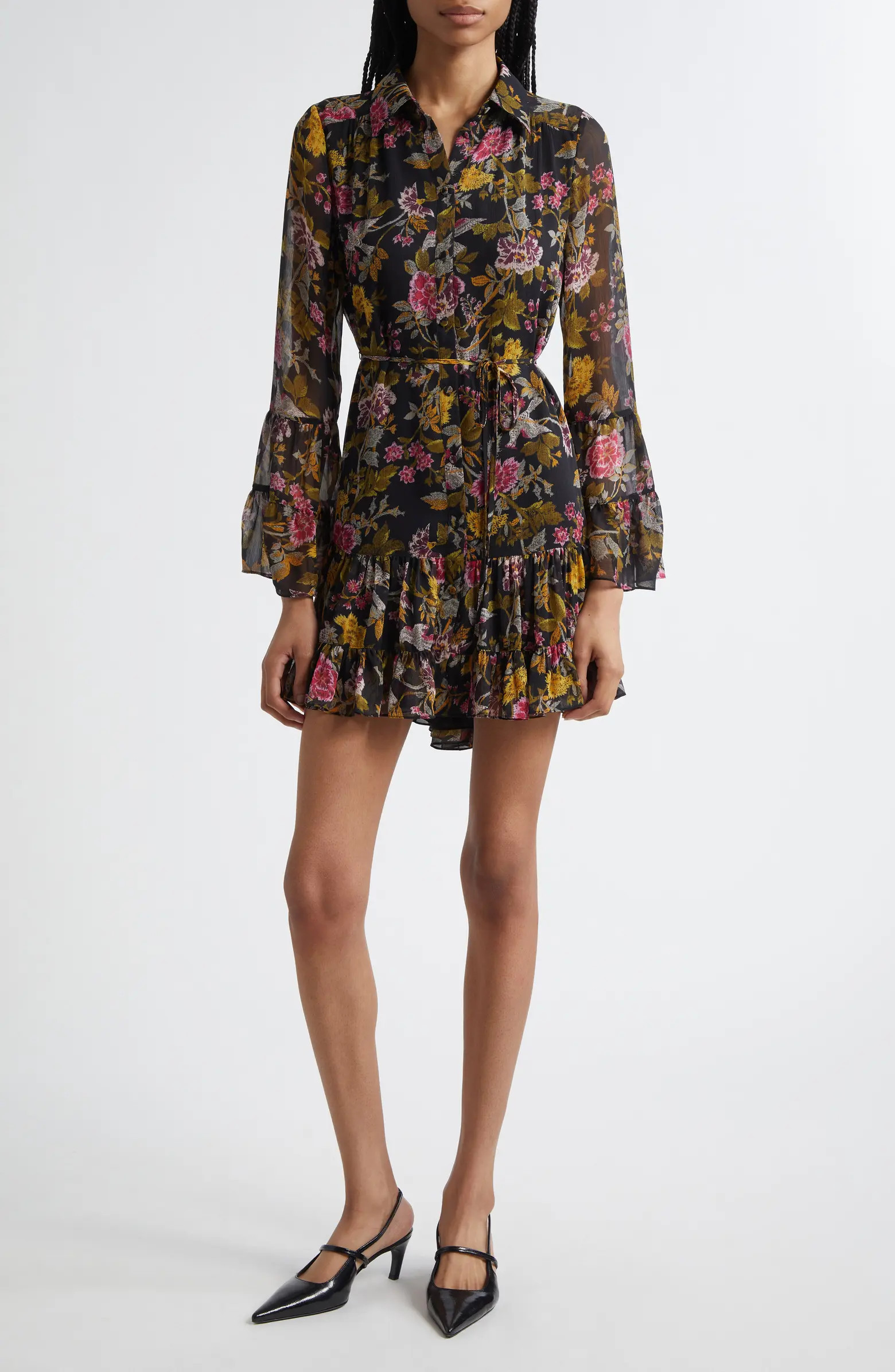 Lyra Hannah Floral Long Sleeve Minidress | Nordstrom