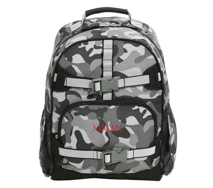 Mackenzie Gray Classic Camo Reflective Backpacks | Pottery Barn Kids