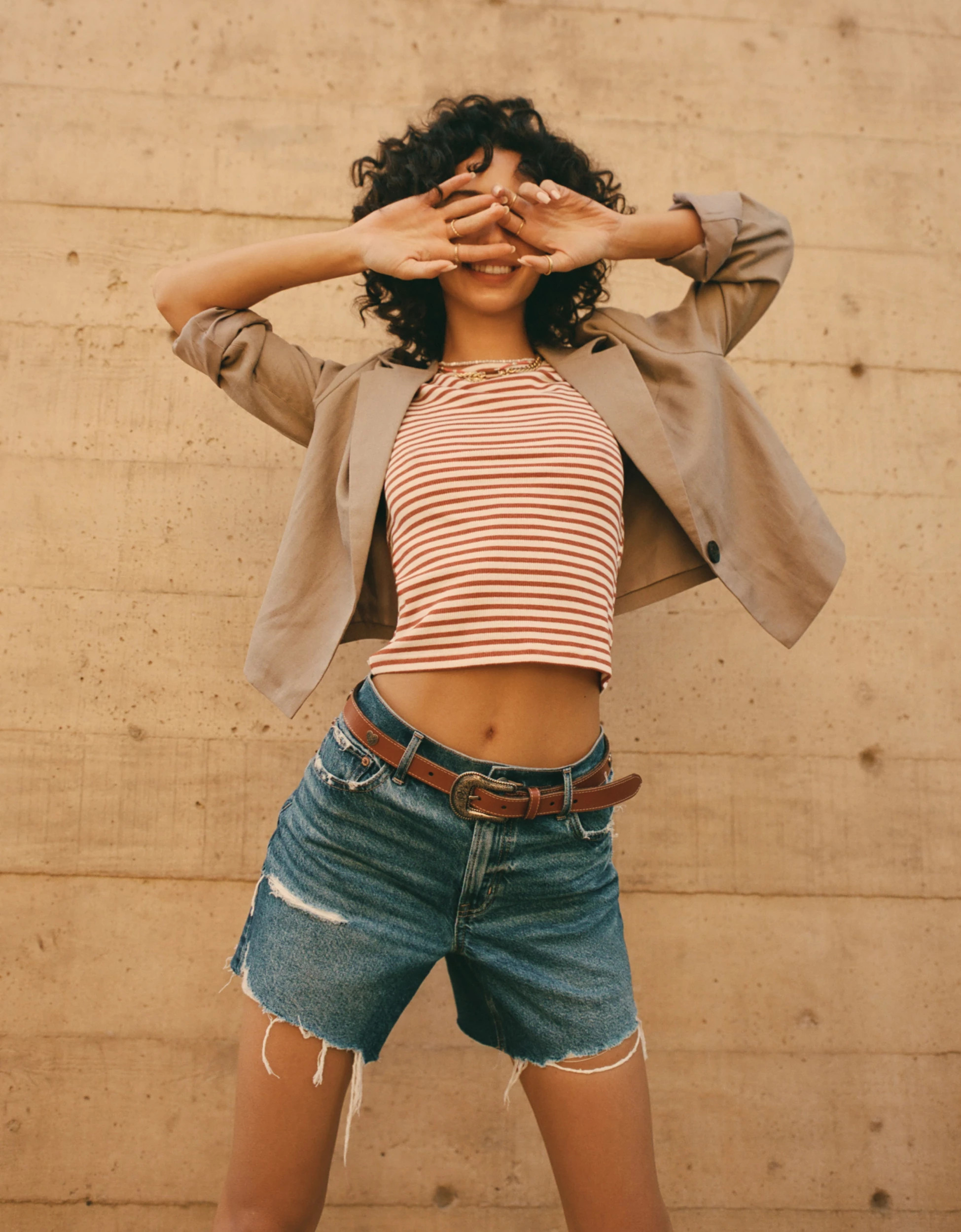 AE Strigid Super High-Waisted 6" Relaxed Ripped Denim Short | American Eagle Outfitters (US & CA)