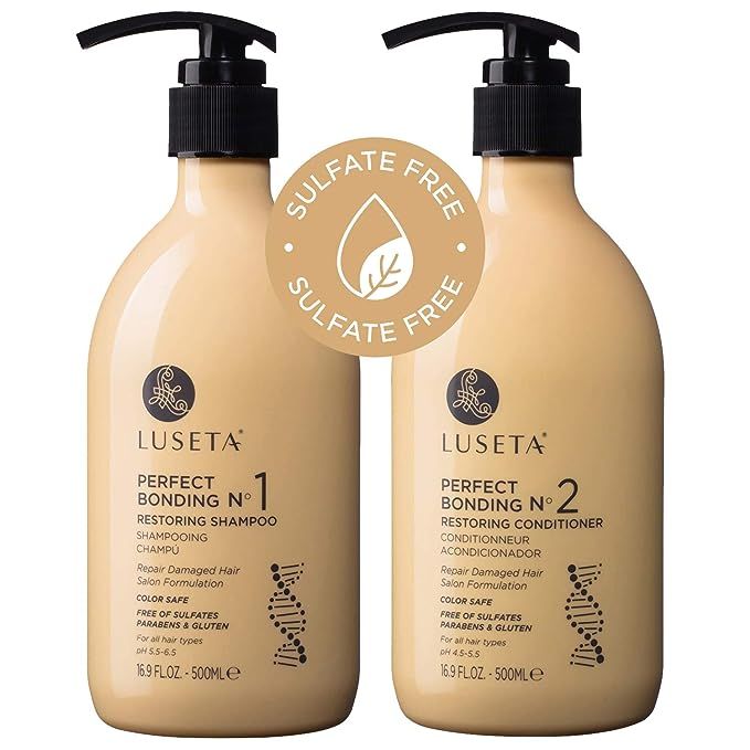 Luseta Perfect Bonding Restoring Shampoo & Conditioner Set, Bond Strengthening & Color Longevity ... | Amazon (US)