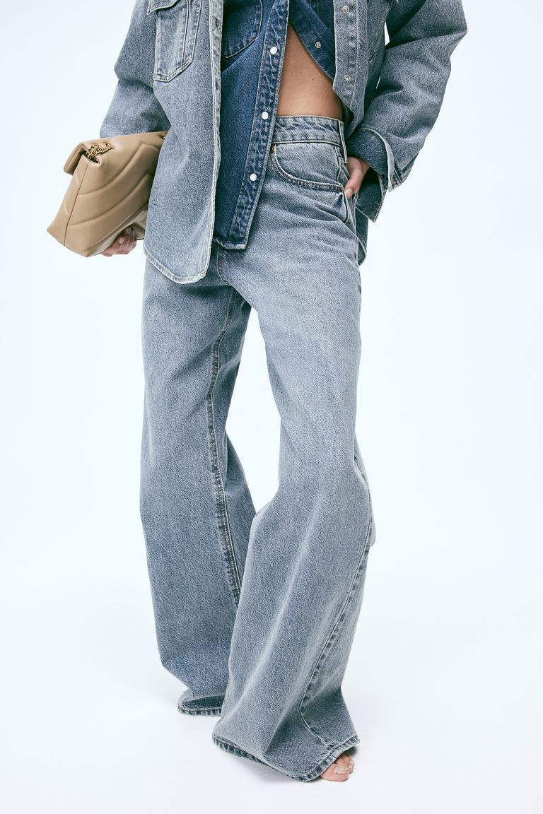 Wide High Jeans - Light denim blue - Ladies | H&M GB | H&M (UK, MY, IN, SG, PH, TW, HK)