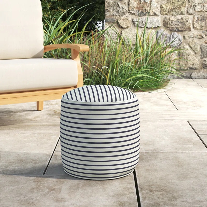 Moseley Round Upholstered Outdoor Ottoman | Birch Lane
