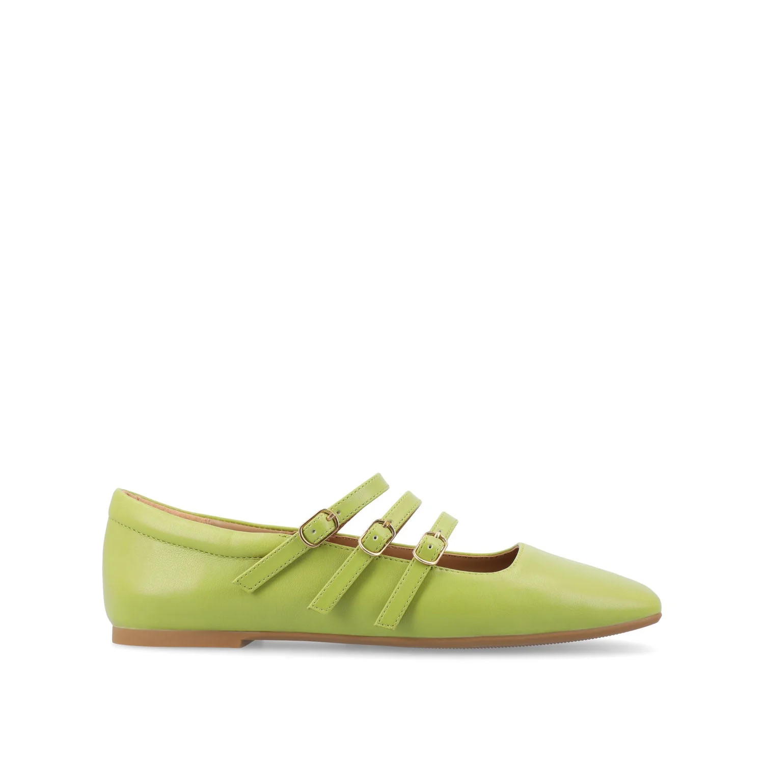 DARLIN BALLET FLATS IN VEGAN LEATHER - Green PU | Journee Collection