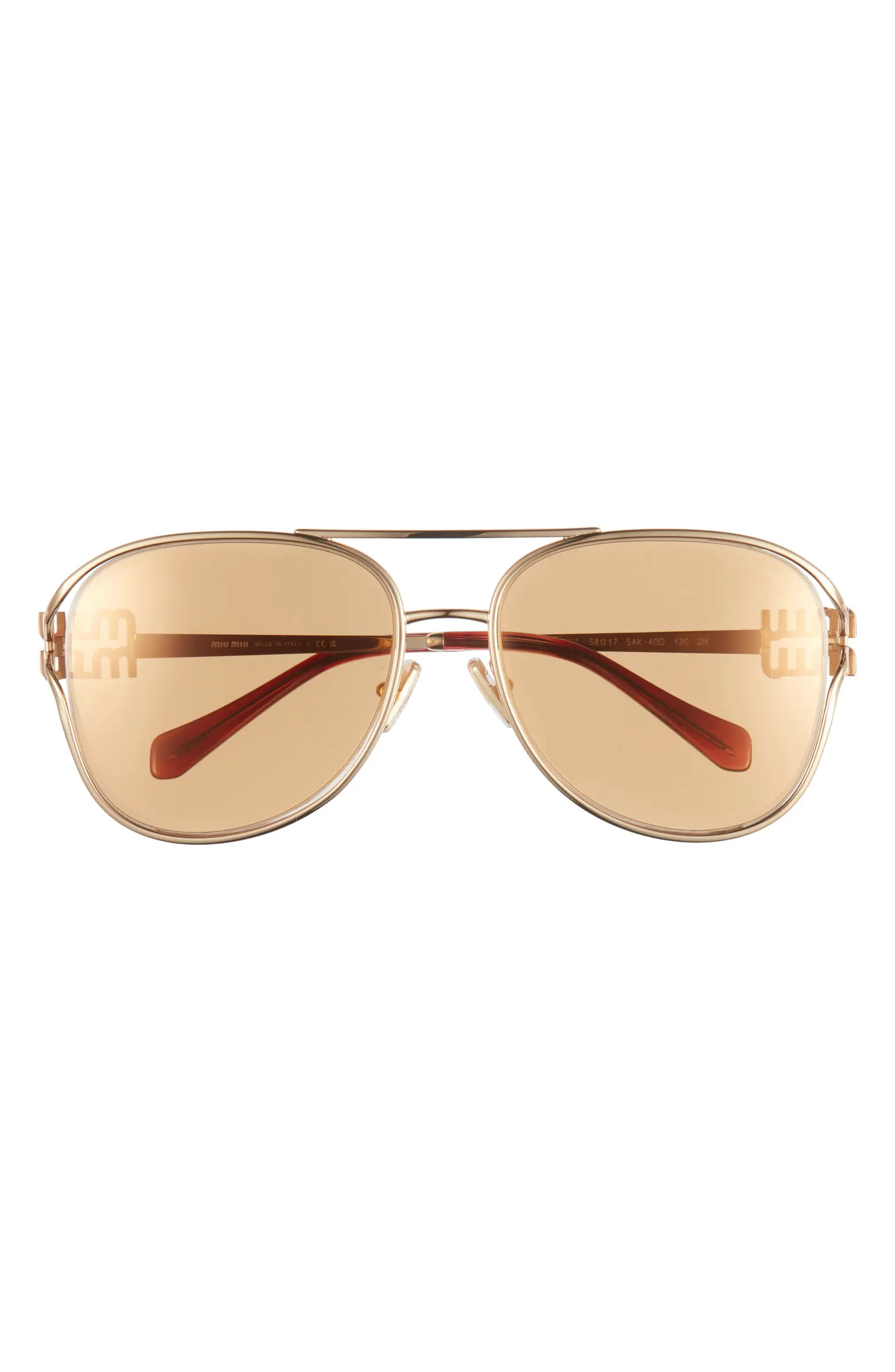 Miu Miu 58mm Pilot Sunglasses | Nordstrom | Nordstrom