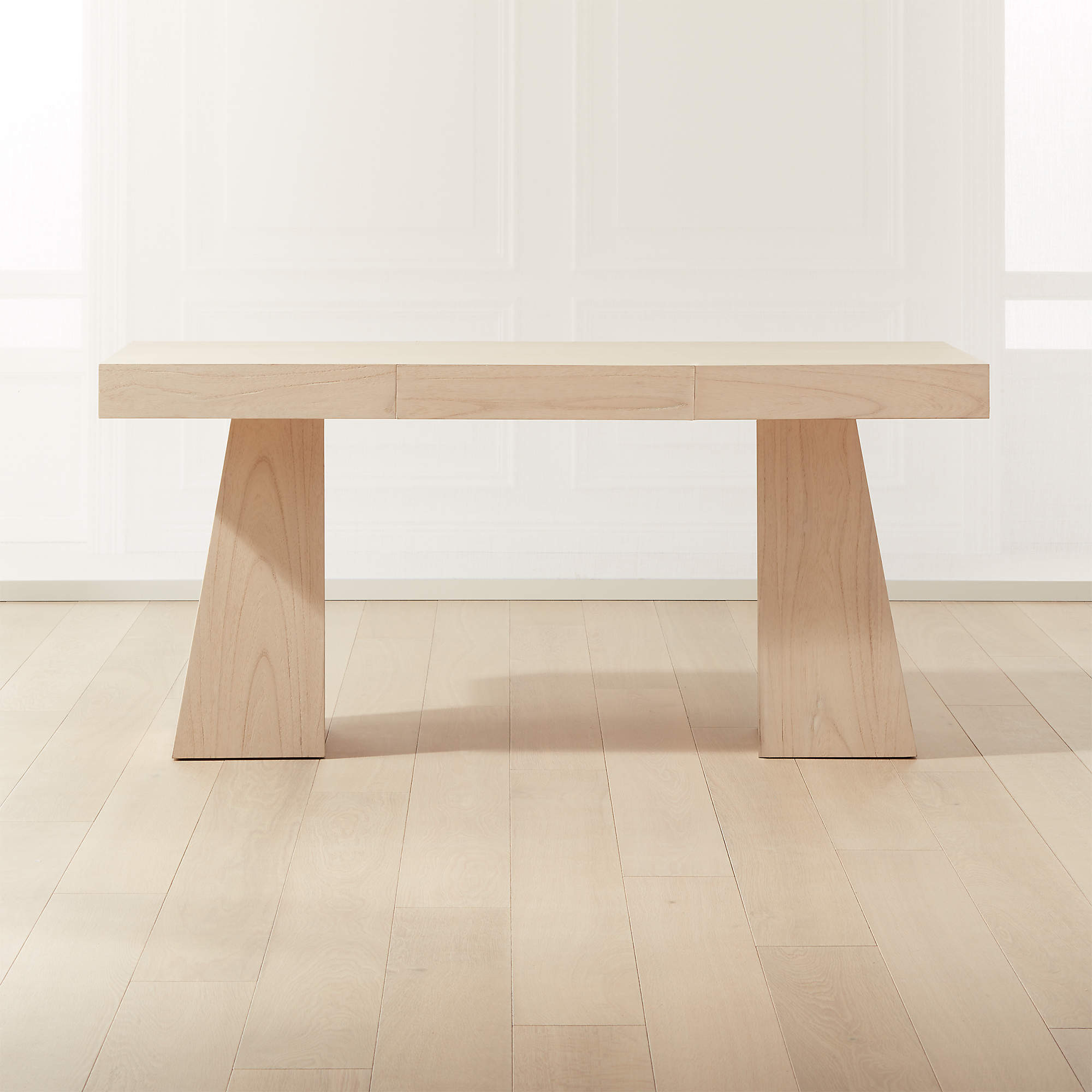 Ridge Bleached Oak Desk + Reviews | CB2 | CB2