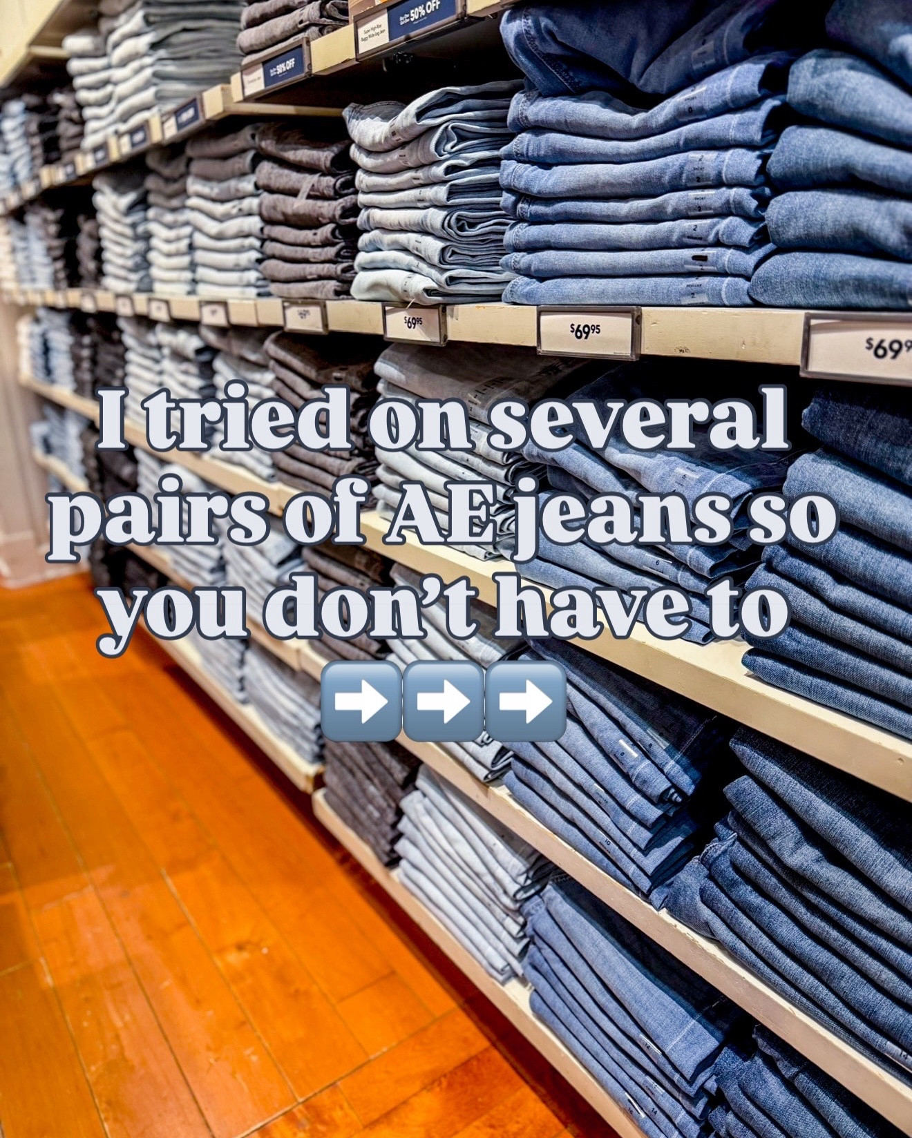 Tried on AE denim so you don’t have to. Here are some of my favorites. Wearing size 6 in all styles. In the mom jeans wearing “short” I prefer the cropped look. The dreamy drape and flare style I would have preferred a “long” length. 

#LTKSaleAlert #LTKSeasonal #LTKmomlife