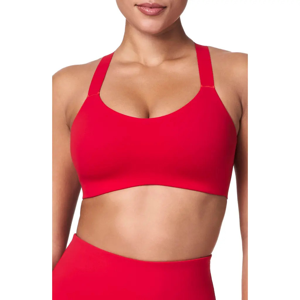 SPANX® Flexfeel Sports Bra in Spanx Red at Nordstrom, Size X-Large | Nordstrom