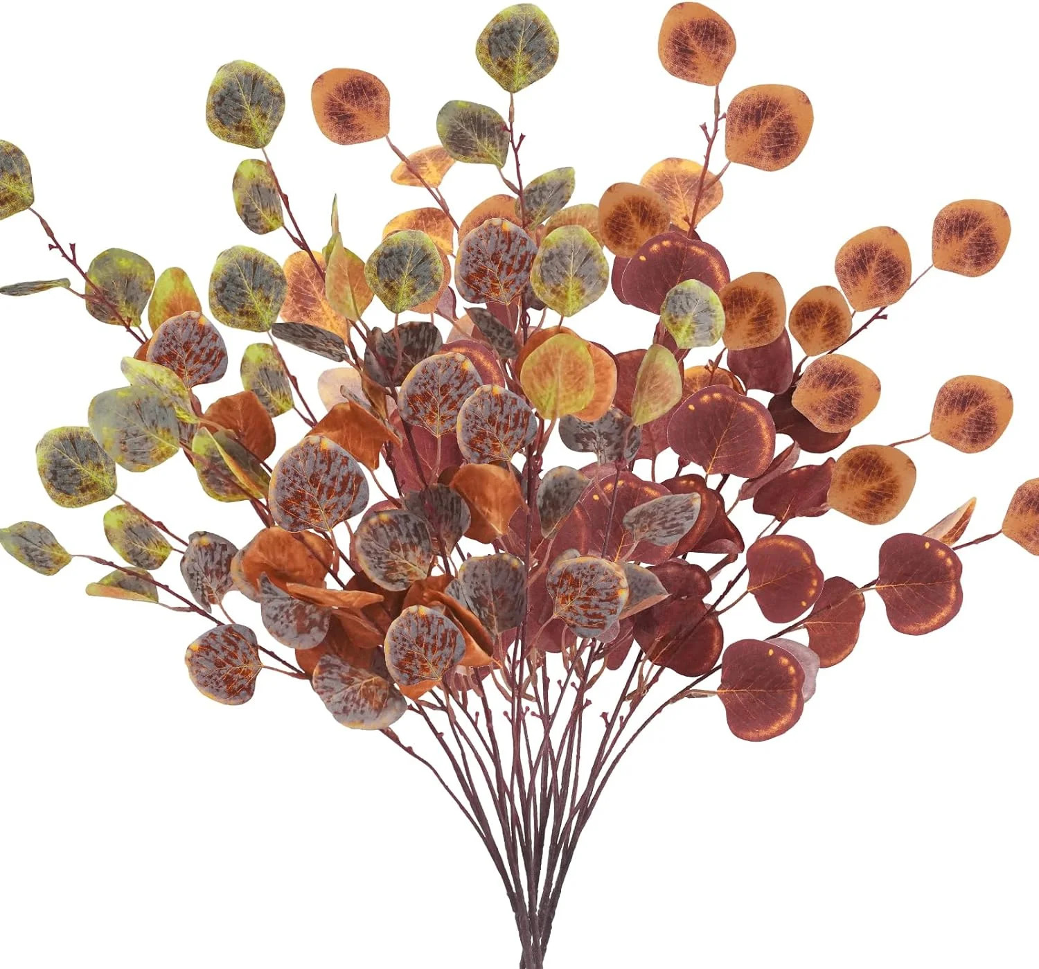 6Pcs Artificial Fall Eucalyptus Leaves Stems, 33.8” Fake Eucalyptus Branches Plants Foliage for... | Walmart (US)