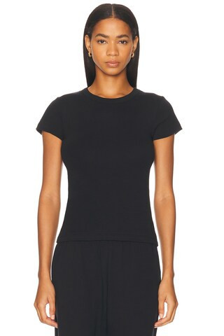 LESET Nando Slim Fit Tee in Black - Black. Size L (also in XL). | FWRD 