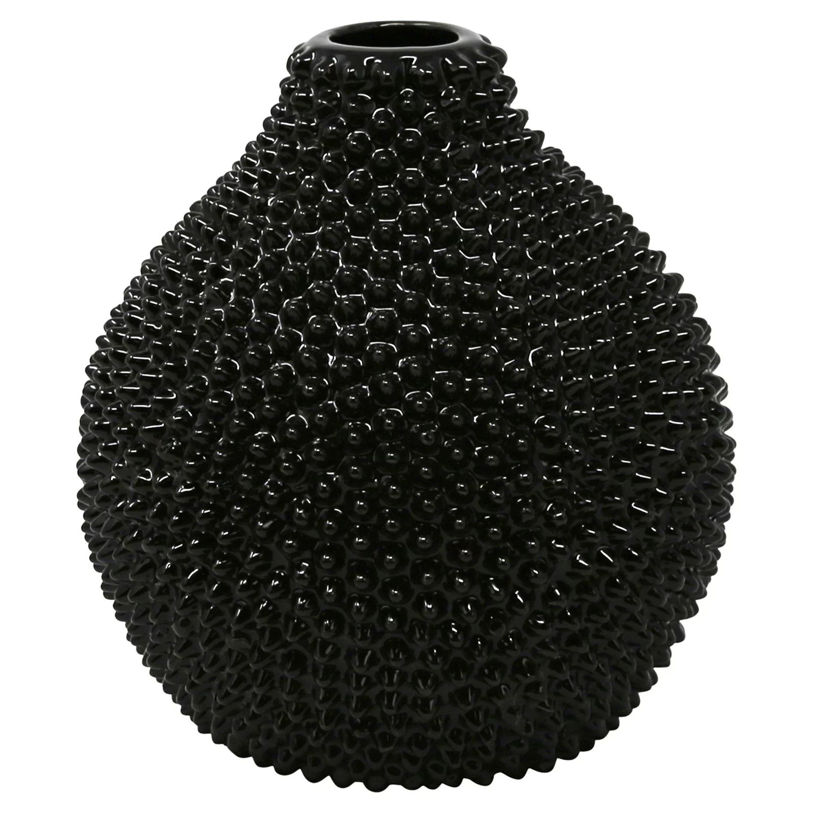 Sagebrook Home Gloss Black Spiked Ceramic Table Vase | Walmart (US)