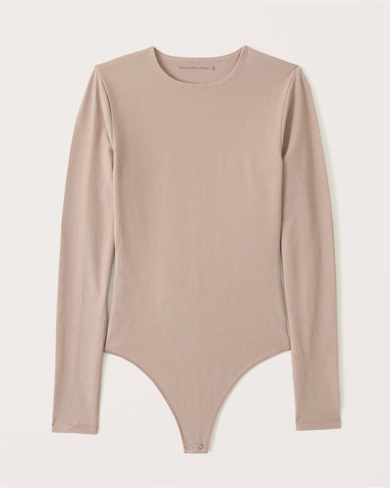 Women's Cotton Seamless Fabric Crew Bodysuit | Women's Tops | Abercrombie.com | Abercrombie & Fitch (US)