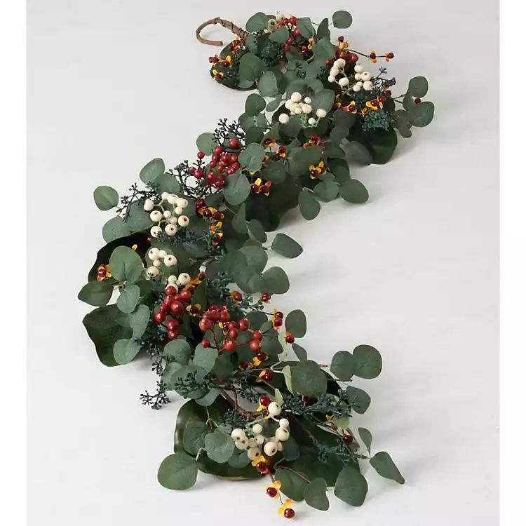 Eucalyptus and Berry Blend Christmas Garland | Kirkland's Home